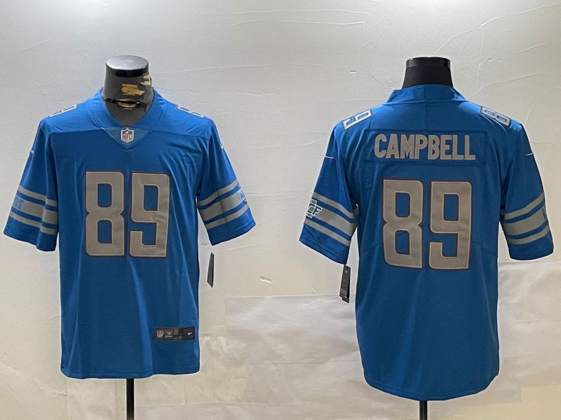 Men Detroit Lions #89 Campbell Blue 2024 Nike Limited NFL Jersey style 1->new york mets->MLB Jersey